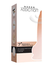 Naked Addiction 7' Rotating & Vibrating Dong w/Remote - Flesh