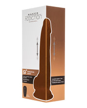 Naked Addiction 9' Thrusting  Dong w/Remote - Caramel