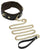 Spartacus Collar & Leash - Brown Leather w/Gold Accent Hardware