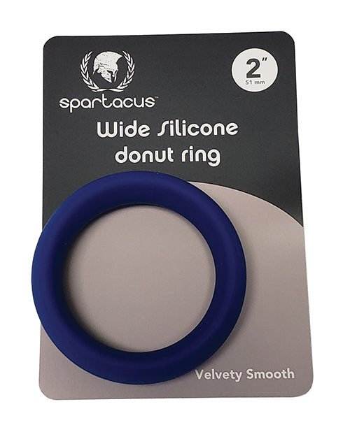 Spartacus 2' Wide Silicone Donut Ring - Blue