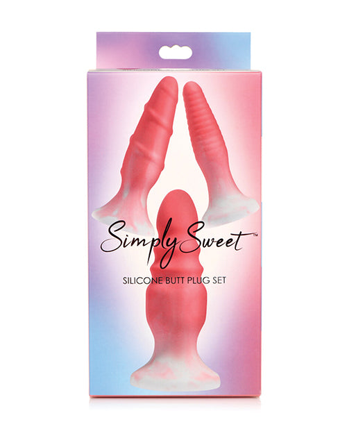 Curve Toys Simply Sweet Silicone Butt Plug Set