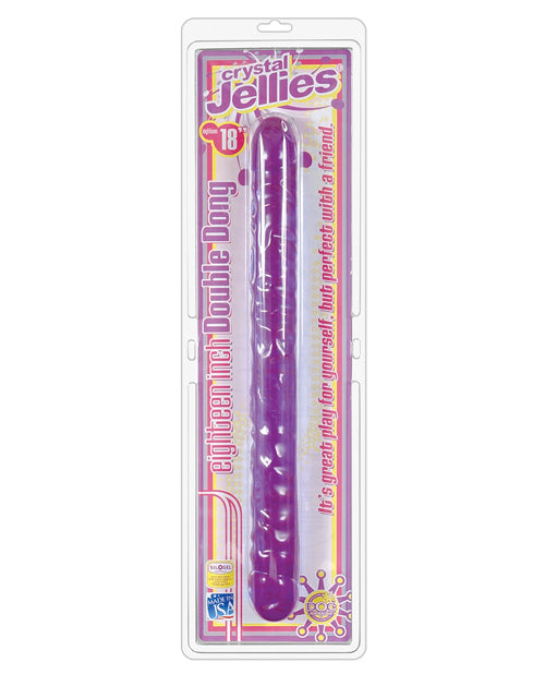 Crystal Jellies 18' Double Dong - Purple