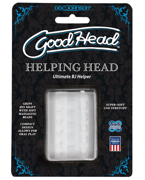 GoodHead Helping Head Ultimate BJ Helper 2' Masturbator - Clear