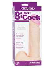 Vac-U-Lock 8' Ultraskyn Cock & Balls Attch. - White