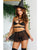 Play Under My Spell Hat, Bralette, Skirt & Panty Black
