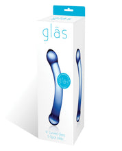 Glas 6' Curved G-Spot Glass Dildo - Blue