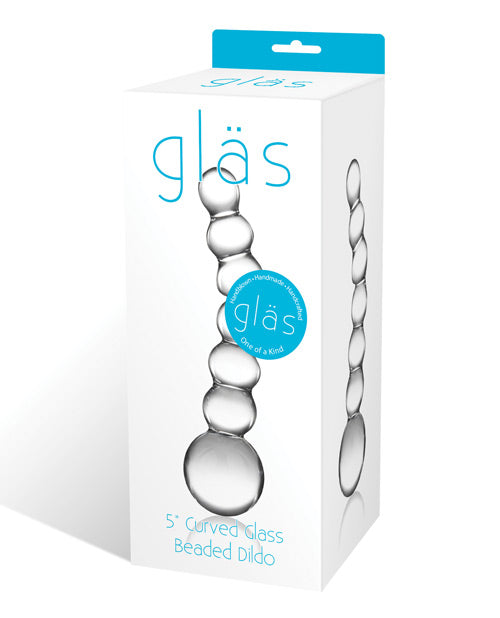 Glas 5' Curved Glass Beaded Dildo