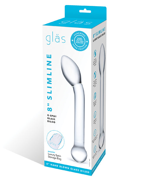 Glas 8' Slimline G-Spot Glass Dildo