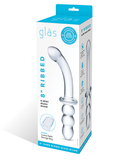 Glas 8' Ribbed G-Spot Glass Dildo