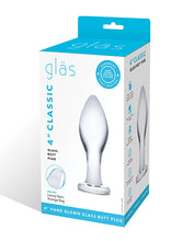 Glas 4' Classic Butt Plug - Clear