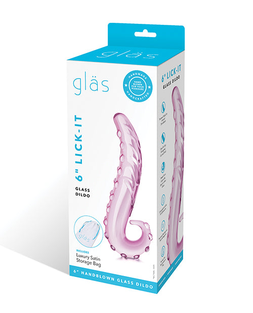 Glas 6' Lick-it Glass Dildo - Pink