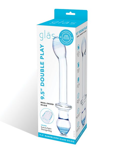 Glas 9.5' Double Play Dual Ended Dildo - Clear