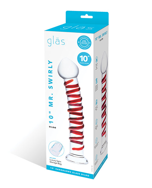 Glas 10' Mr. Swirly Dildo - Red