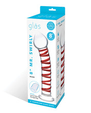 Glas 8' Mr. Swirly Glass Dildo - Red