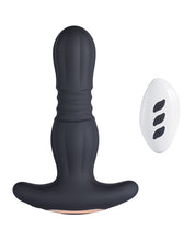 Agas Thrusting Butt Plug w/ Remote Control - Black