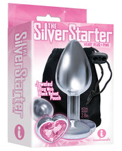 The 9's The Silver Starter Bejeweled Heart Stainless Steel Plug