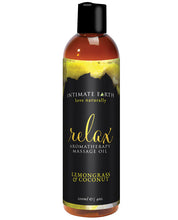 Intimate Earth Relaxing Massage Oil - 120 Ml Coconut & Lemongrass