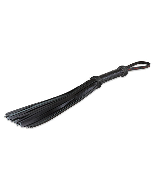 Sultra 16' Lambskin Twill Weave Grip Flogger - Black