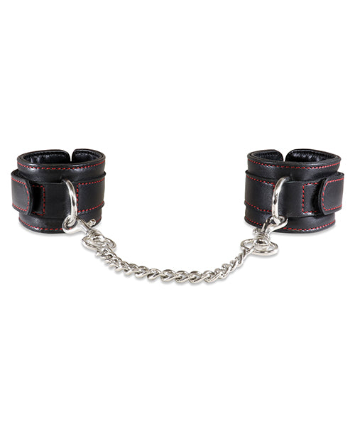 Sultra Lambskin Handcuffs w/5 1/2' Chain - Black