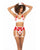 3 Pc Nurse Underwire Top, Open Back Bottom W/attached Garterbelt & Head Piece Red/wht