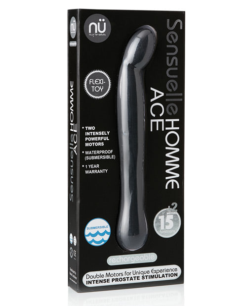 Nu Sensuelle Homme Ace Rechargeable Prostate Massager - Black