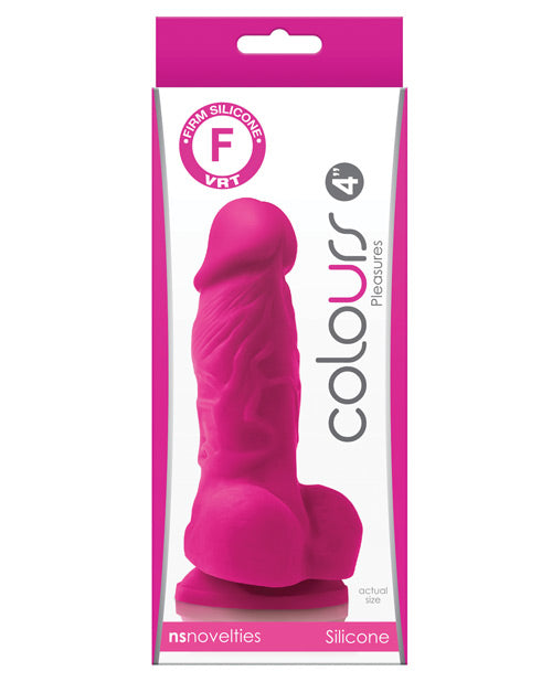 'Colours Pleasures 4'' Dong W/balls & Suction Cup'