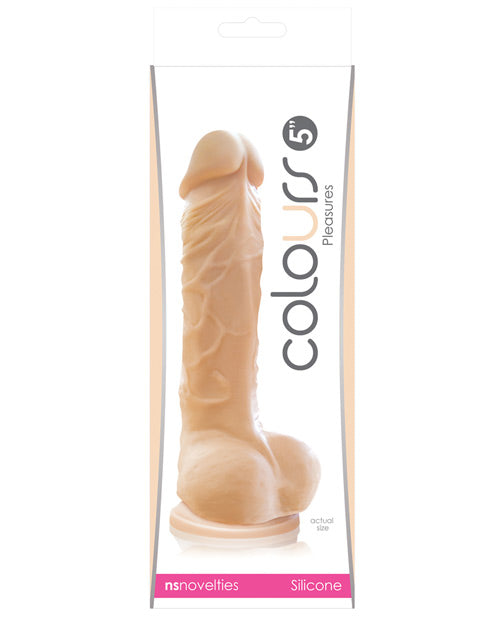 Colours Pleasures 5' Dildo w/Suction Cup - Flesh