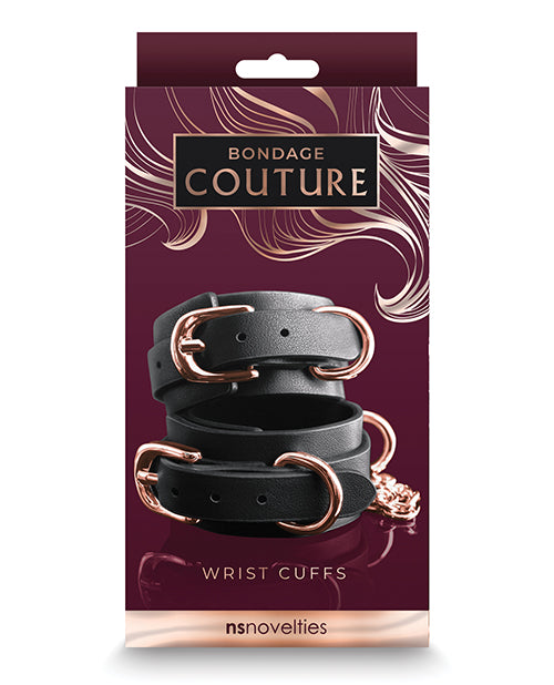 Bondage Couture Wrist Cuffs - Black