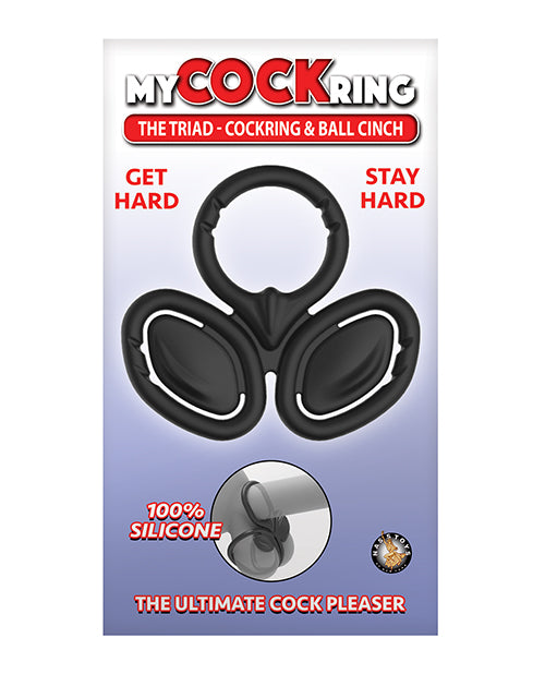 My Cock Ring The Triad Cockring & Ball Cinch - Black