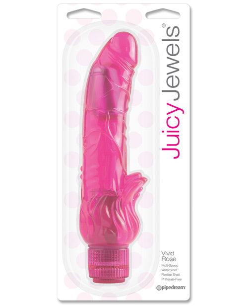 Juicy Jewels Vivid Rose Vibrator - Dark Pink