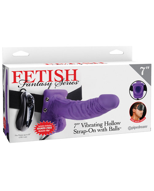 'Fetish Fantasy Series 7'' Vibrating Hollow Strap On W/balls'