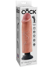 King Cock 10' Vibrating Cock - Flesh