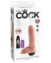 'King Cock 8'' Squirting Cock W/balls'