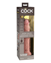 King Cock Elite 9' Dual Density Vibrating Silicone Cock W/remote