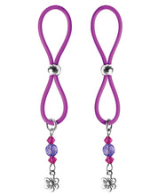 Bijoux de Nip Nipple Halos Flower Charm - Purple