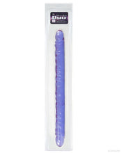 17' Slim Jim Duo Veined Super Slim Dong - Reflective Gel Purple