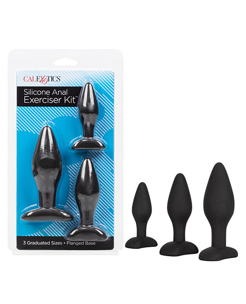 Silicone Anal Exerciser Kit - Black