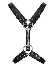 Shots Uomo Men's Harness w/Metal Bit - Black