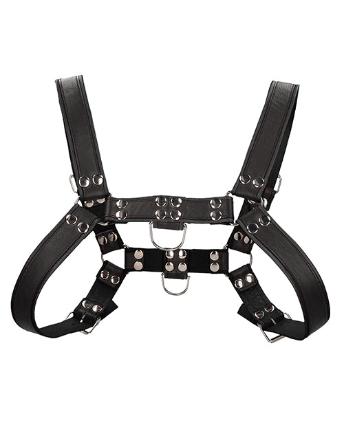 Shots Uomo Chest Bulldog Harness Small/Medium - Black