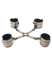 Spartacus Faux Leather Wrist & Ankle Restraints W/hog Tie