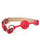 Spartacus Silicone Ball Gag w/Red Gold PU Straps - 46 mm