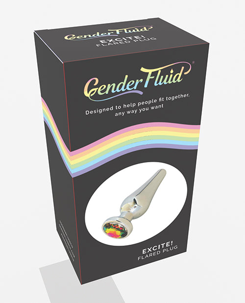 Gender Fluid Excite! Flared Plug - Silver