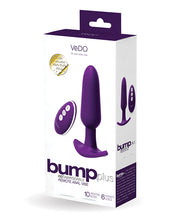 VeDO Bump Plus Rechargeable Remote Control Anal Vibe - Deep Purple