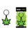 Wood Rocket Weed Pot Leaf Keychain - Green