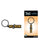 Wood Rocket He/Him Keychain - Black/Gold