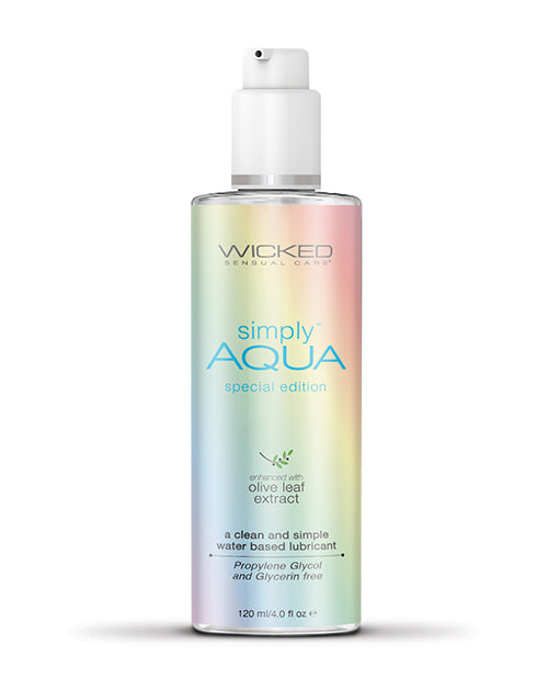 Wicked Sensual Care Simply Aqua Special Edition Water Based Lubricant - 4 oz