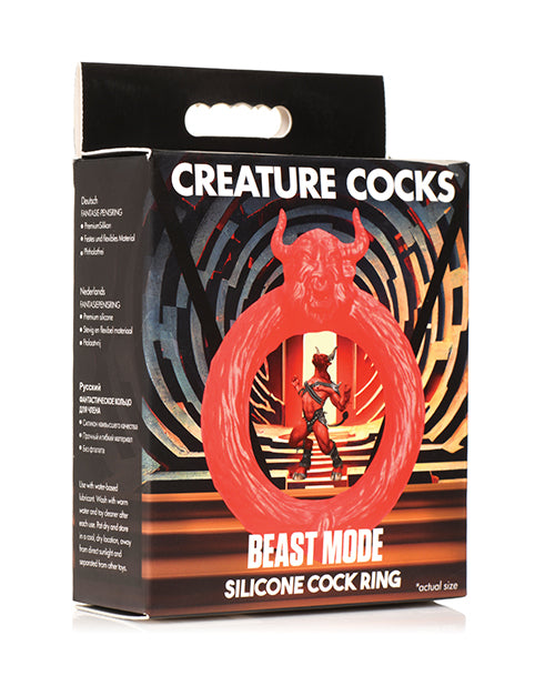 Creature Cocks Beast Mode Silicone Cock Ring - Red